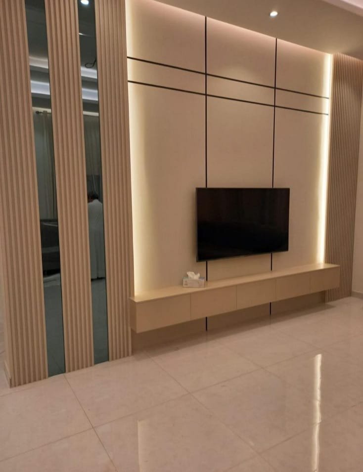 تركيب ورق جدران ثلاثي الأبعاد فاخر بتصميم مودرن